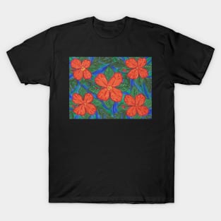 Luau Hibiscus Floral Print T-Shirt